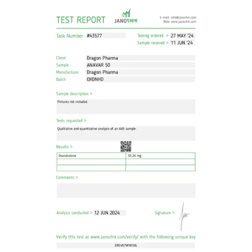 anavar 50 lab test result - verified on 2024-06-12