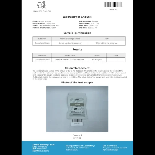 clomid lab test result - verified on 2024-11-08