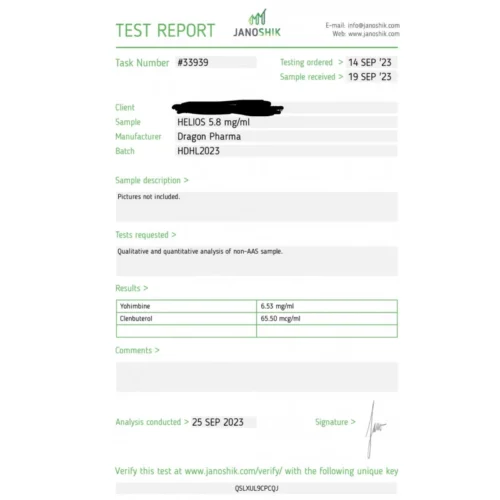 helios lab test result - verified on 2023-09-25