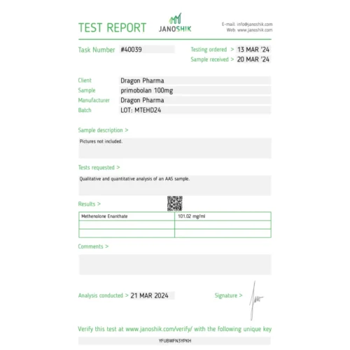 primobolan 100 lab test result - verified on 2024-03-21