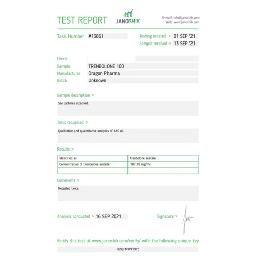 trenbolone 100 lab test result - verified on 2021-09-16