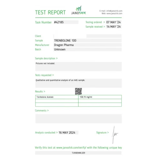 trenbolone 100 lab test result - verified on 2024-05-16