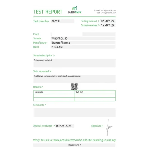 winstrol 10 lab test result - verified on 2024-05-16