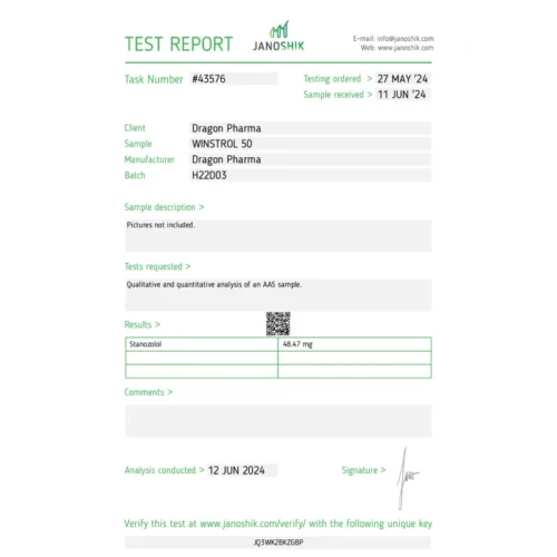 winstrol 50 lab test result - verified on 2024-06-12